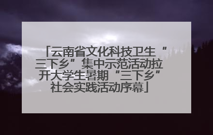 云南省文化科技卫生“三下乡”集中示范活动拉开大学生暑期“三下乡”社会实践活动序幕