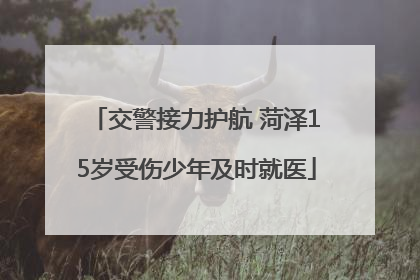 交警接力护航 菏泽15岁受伤少年及时就医