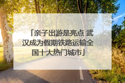 亲子出游是亮点 武汉成为假期铁路运输全国十大热门城市