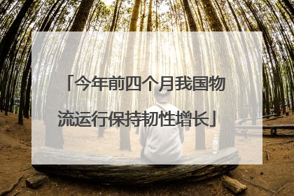 今年前四个月我国物流运行保持韧性增长
