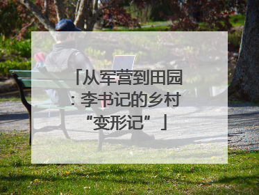 从军营到田园：李书记的乡村 “变形记”