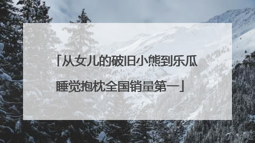 从女儿的破旧小熊到乐瓜睡觉抱枕全国销量第一