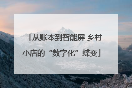 从账本到智能屏 乡村小店的“数字化”蝶变