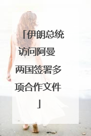 伊朗总统访问阿曼 两国签署多项合作文件