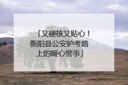 又硬核又贴心！衡阳县公安护考路上的暖心警事
