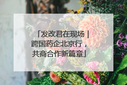 发改君在现场｜跨国药企北京行，共商合作新篇章
