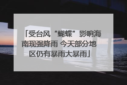 受台风“蝴蝶”影响海南现强降雨 今天部分地区仍有暴雨大暴雨