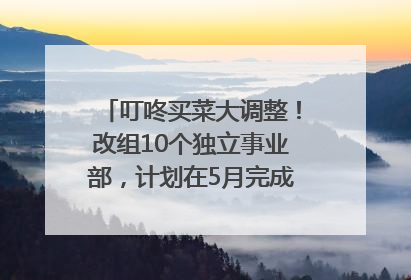 叮咚买菜大调整！改组10个独立事业部，计划在5月完成App端全面改版