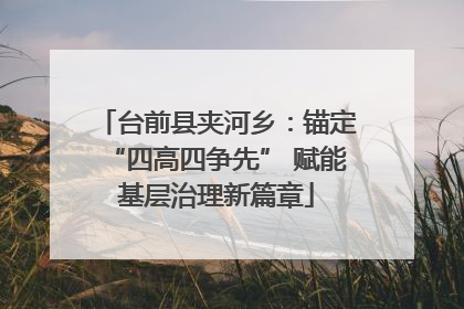 台前县夹河乡：锚定“四高四争先” 赋能基层治理新篇章