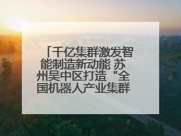 千亿集群激发智能制造新动能 苏州吴中区打造“全国机器人产业集群第一区”