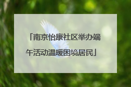 南京怡康社区举办端午活动温暖困境居民