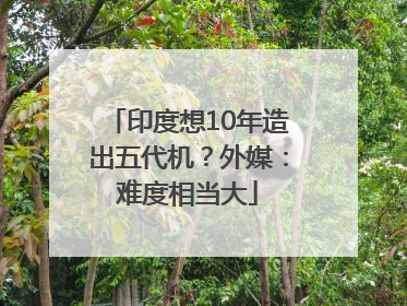 印度想10年造出五代机？外媒：难度相当大