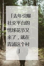 去年引爆社交平台的绣球花节又来了，就在青浦这个村