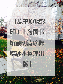 原书原貌影印！上海图书馆藏明清珍稀稿钞本整理出版