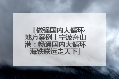 做强国内大循环·地方案例丨宁波舟山港：畅通国内大循环海铁联运走天下