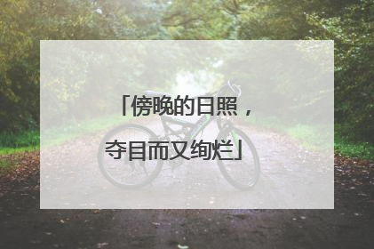 傍晚的日照，夺目而又绚烂
