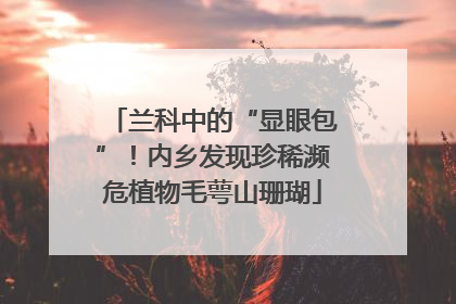 兰科中的“显眼包”！内乡发现珍稀濒危植物毛萼山珊瑚