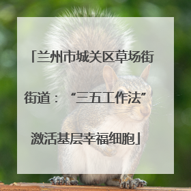 兰州市城关区草场街街道：“三五工作法”激活基层幸福细胞