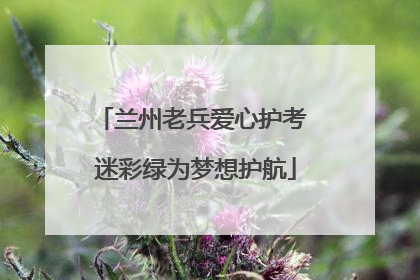 兰州老兵爱心护考 迷彩绿为梦想护航