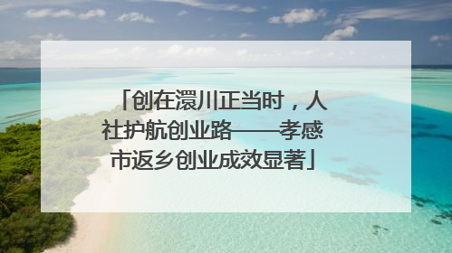 创在澴川正当时，人社护航创业路——孝感市返乡创业成效显著