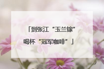 到张江“玉兰镓”喝杯“冠军咖啡”