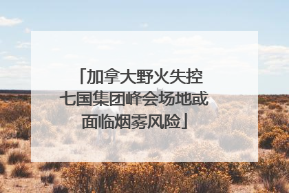 加拿大野火失控 七国集团峰会场地或面临烟雾风险
