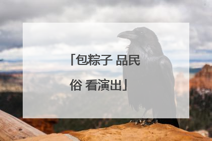 包粽子 品民俗 看演出