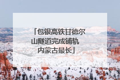 包银高铁甘德尔山隧道完成铺轨 内蒙古最长