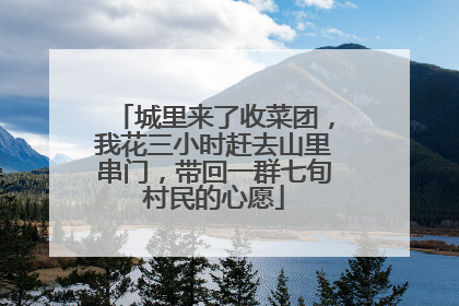城里来了收菜团，我花三小时赶去山里串门，带回一群七旬村民的心愿