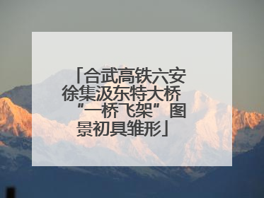 合武高铁六安徐集汲东特大桥“一桥飞架”图景初具雏形