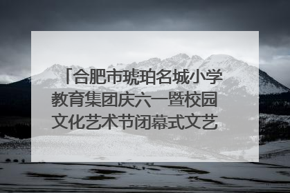 合肥市琥珀名城小学教育集团庆六一暨校园文化艺术节闭幕式文艺汇演圆满举行