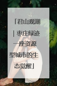 君山观潮｜枣庄绿迹 一座资源型城市的生态觉醒