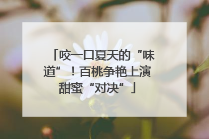 咬一口夏天的“味道”！百桃争艳上演甜蜜“对决”