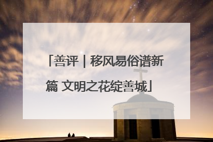 善评｜移风易俗谱新篇 文明之花绽善城