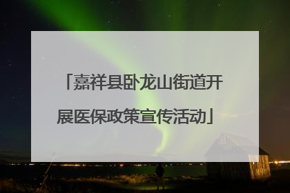 嘉祥县卧龙山街道开展医保政策宣传活动