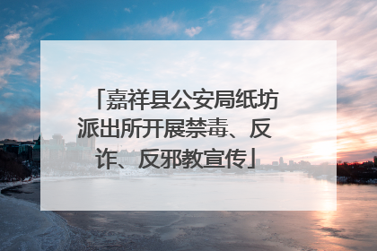 嘉祥县公安局纸坊派出所开展禁毒、反诈、反邪教宣传