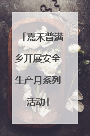 嘉禾普满乡开展安全生产月系列活动