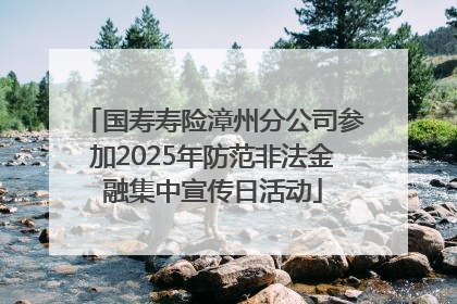 国寿寿险漳州分公司参加2025年防范非法金融集中宣传日活动