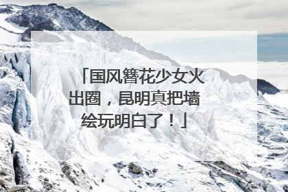 国风簪花少女火出圈，昆明真把墙绘玩明白了！
