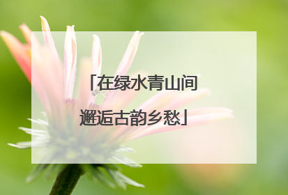 在绿水青山间邂逅古韵乡愁