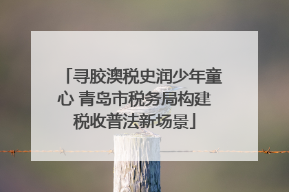 寻胶澳税史润少年童心 青岛市税务局构建税收普法新场景