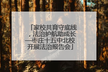 家校共育守底线，法治护航助成长—枣庄十五中北校开展法治报告会