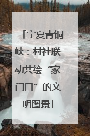 宁夏青铜峡：村社联动共绘“家门口”的文明图景