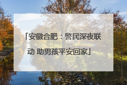 安徽合肥：警民深夜联动 助男孩平安回家