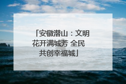 安徽潜山：文明花开满城芳 全民共创幸福城