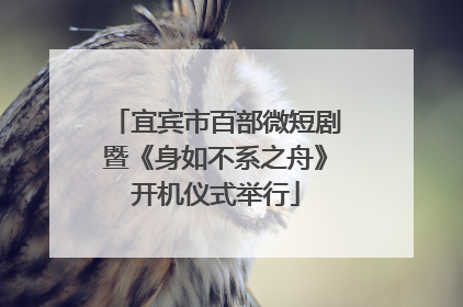 宜宾市百部微短剧暨《身如不系之舟》开机仪式举行