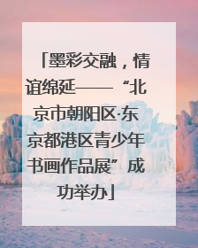 墨彩交融，情谊绵延——“北京市朝阳区·东京都港区青少年书画作品展”成功举办