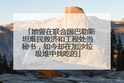 她曾在联合国巴勒斯坦难民救济和工程处当秘书，如今却在加沙垃圾堆中找吃的