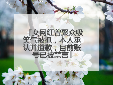 女网红曾聚众吸笑气被抓，本人承认并道歉，目前账号已被禁言