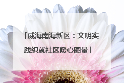 威海南海新区：文明实践织就社区暖心图景